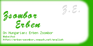 zsombor erben business card